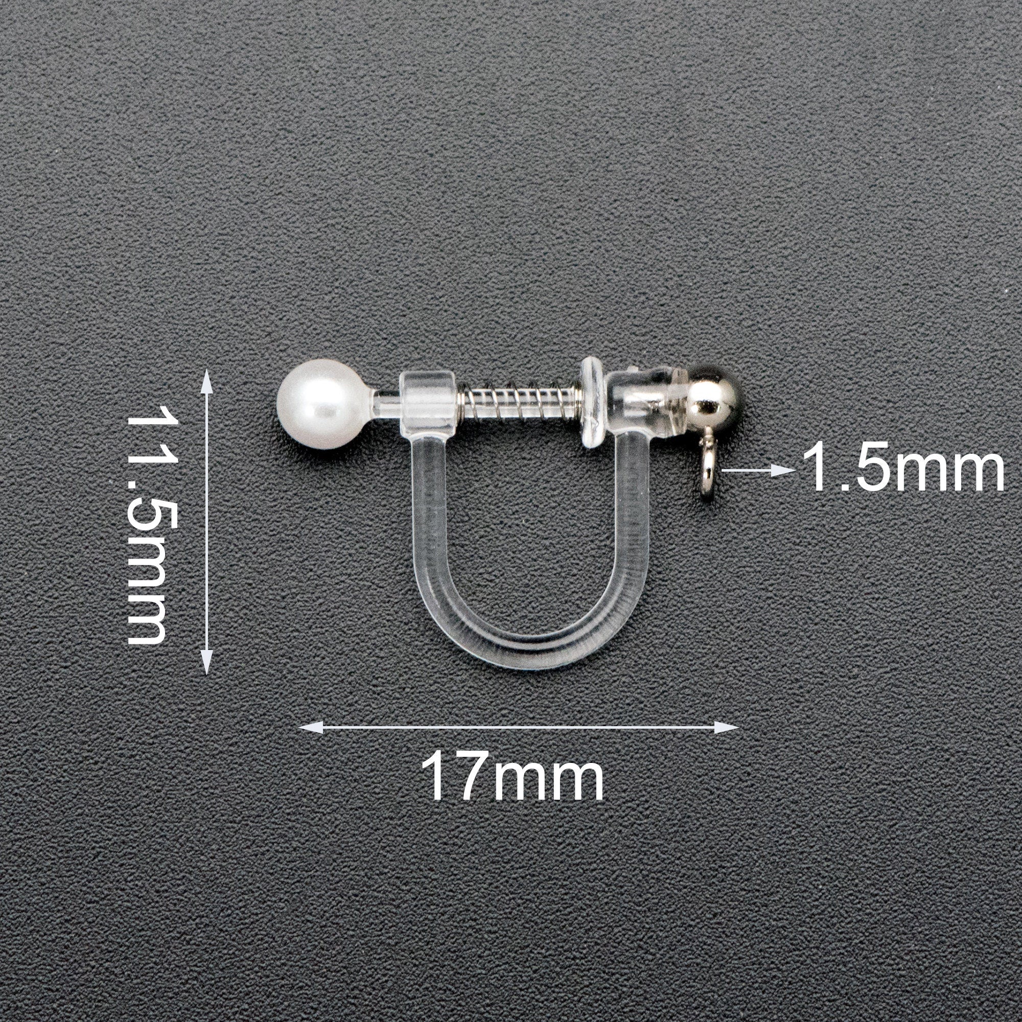 10pcs Resin Clip On Earring Findings,Gold/ Silver tone Non Pierced Earrings (GB-507)